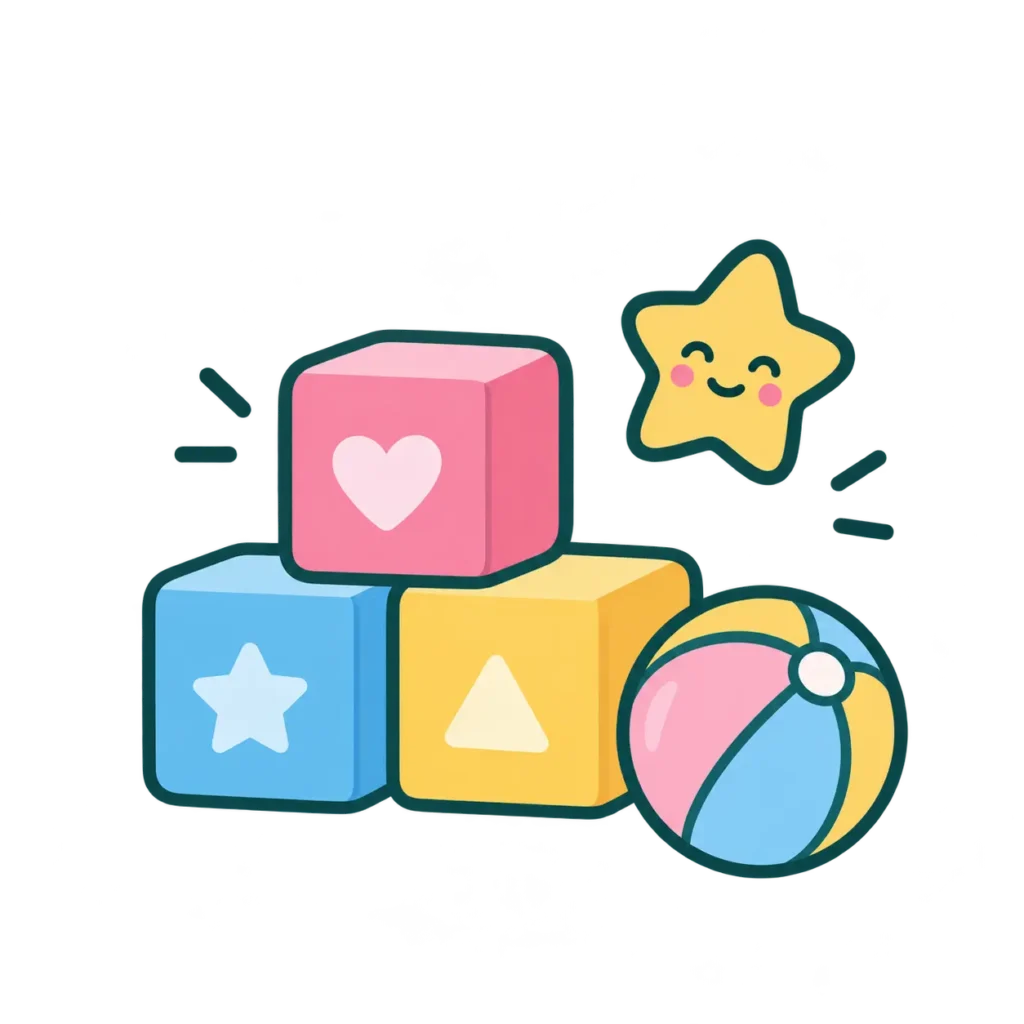 Cute crawling baby illustration representing fun and engaging activities for children
